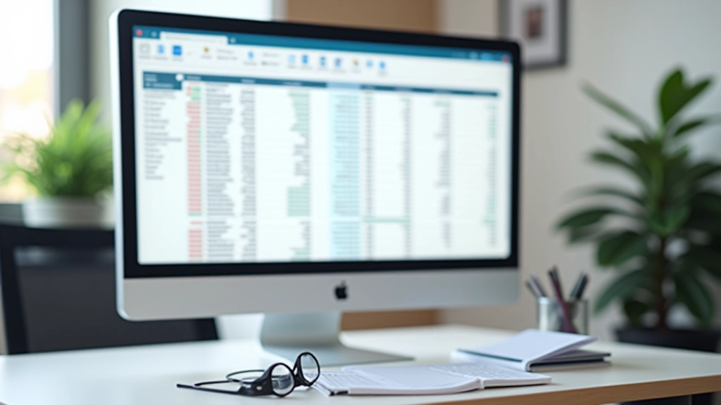 Počítač s otevřenou tabulkou finančních údajů