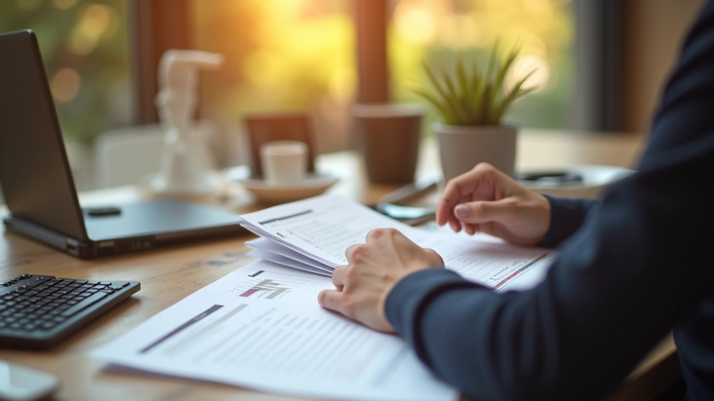 Osoba sedí u stolu s rozpočtem a finančními plány