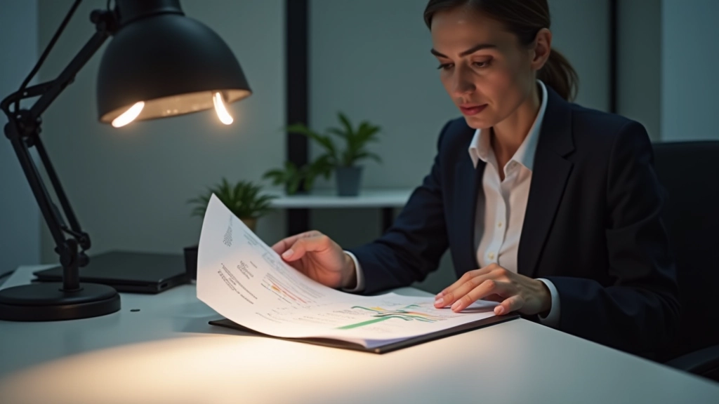Osoba pracující s tabulkou příjmů v sešitě s barevnými grafy a poznámkami